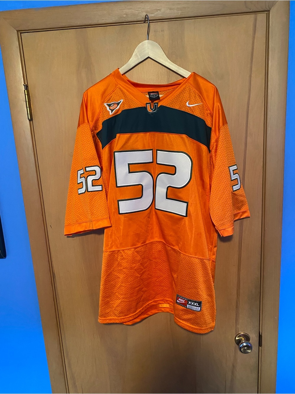 Nike Miami Hurricanes RAY LEWIS Authentic Team issue NCAA Football Jersey
